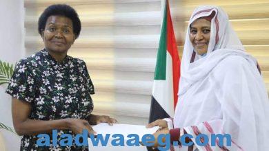صورة وزيرة الخارجية السودانية تتسلم نسخة من أوراق اعتماد سفيرة جنوب أفريقيا