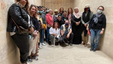 صورة زيارة زوجات سفراء ٢٠ دولة بالعالم بمرافقة حرم وزير الخارجية إلى منطقة آثار سقارة