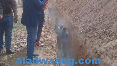صورة حياةكريمة: بدء أعمال الحفر لتوصيل الصرف الصحى لقرية الكمال