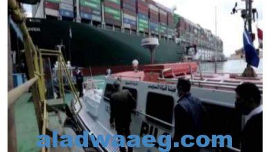 صورة جنوح السفينة وتعطل القناة وأثرها علي التجارة العالمية