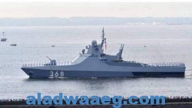 صورة سفن أسطول البحر الأسود الروسي تنفذ رمايات بالمدفعية