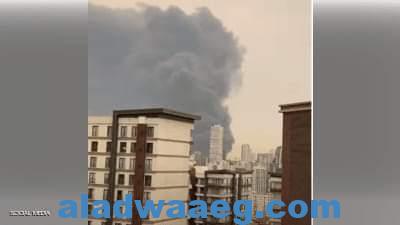 اندلع حريق في مستودع تابع لشركة لوجستيات في أحد أحياء اسطنبول