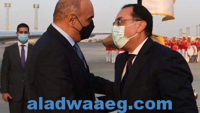 صورة رئيس الوزراء يستقبل نظيره الأردني بمطار القاهرة