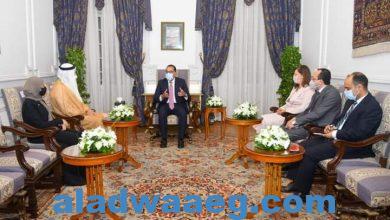 صورة رئيس الوزراء يلتقى وزيرى شئون مجلس الوزراء والسعادة بدولة الإمارات العربية الشقيقة.