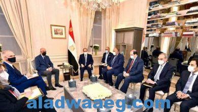صورة الرئيس عبد الفتاح السيسي يعقد اجتماعا مع السيد شارل ميشيل رئيس المجلس الأوروبي”. 