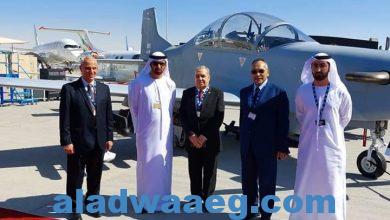 صورة وزير الدولة للإنتاج الحربي” يحضر افتتاح معرض “دبي للطيران 2021”.