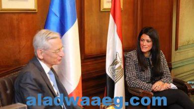 صورة خلال استقبالها السفير الفرنسي الجديد بالقاهرة..