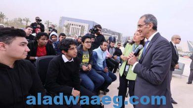 صورة خلال زيارته لجامعة مصر للمعلوماتية فى مدينة المعرفة بالعاصمة الإدارية الجديدة.