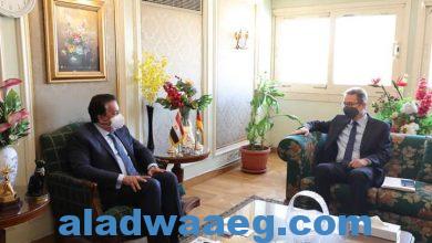 صورة وزير التعليم العالى يبحث آليات التعاون العلمى مع السفير الألمانى بالقاهرة.