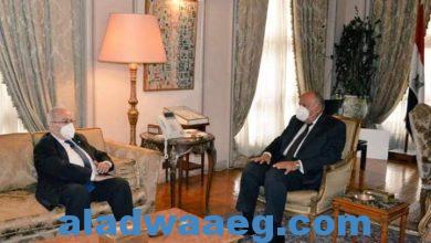 صورة وزير الخارجية سامح شكري يستقبل وزير الخارجية الجزائري.