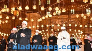 صورة وزير الأوقاف في خطبة الجمعة بمسجد “محمد على” بالقلعة :