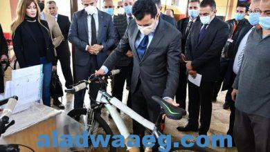 صورة وزير الرياضة يتابع آخر مستجدات تصنيع الدراجات بمصنع الانتاج الحربي بقليوب.