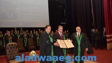 صورة جامعة القاهرة تمنح الدكتوراه الفخرية فى الآداب لرئيس جمهورية طاجيكستان.  