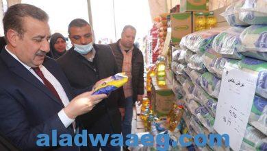 صورة أبو ليمون يفتتح معارض ” أهلاً رمضان ” بشبين الكوم وقويسنا لبيع السلع الغذائية.
