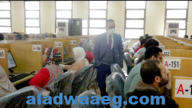 صورة طلاب الطب بجامعة المنيا يؤدون الاختبارات الإلكترونية بامتحانات منتصف الفصل الدراسي الثاني