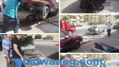 صورة حادث تصادم مروع بمدينة المنيا الجديدة