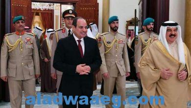 صورة قمة مصرية بحرينية بقصر صخير في العاصمة البحرينية المنامة بين السيد الرئيس و جلالة الملك حمد بن عيسى