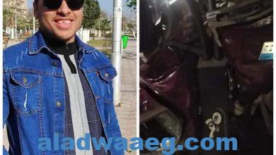 صورة مصرع طالب وإصابة آخر في حادث انقلاب سيارة ملاكي بطريق المنيا الأوسط