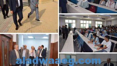 صورة الدكتور السيد قنديل رئيس جامعة حلوان يتابع انتظام سير العملية التعليمية والدراسة بجامعة حلوان الأهلية
