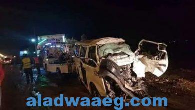 صورة مصرع وإصابة 16 شخصًا في حادث مروع بطريق «القاهرة أسيوط» بنطاق الفيوم