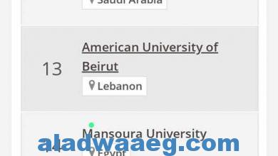 صورة جامعة المنصورة تحتل المركز الأول بين الجامعات الحكومية المصرية فى تصنيف التايمز البريطاني للجامعات العربية لعام ٢٠٢٢