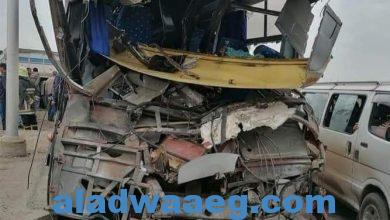 صورة تفاصيل اصابة 9 طلاب من جامعة حورس في حادث تصادم بطريق جمصه