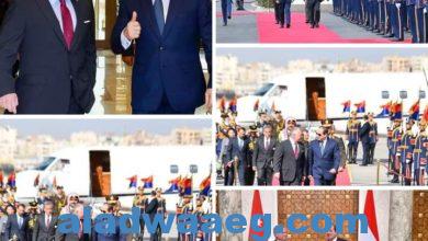 صورة الرئيس السيسى يستقبل الملك عبد الله الثانى فى قصر الاتحادية