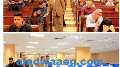 صورة رئيس جامعة المنصورة تفقد أعمال الإمتحانات بكلية الحقوق