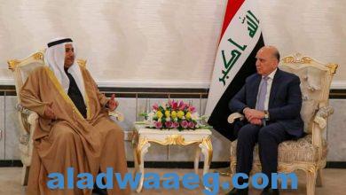 صورة وزير خارجية العراق ” يشهد جلسة مباحثات مع رئيس البرلمان العربي