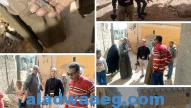 صورة شركة مياة الشرب والصرف الصحي بالاقصر تشكل لجنة لإكتشاف أسباب انتشار المياه بقرية الكلابيه