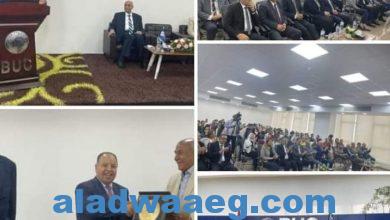 صورة وزير المالية.. في حوار مفتوح مع عمداء وأساتذة وطلاب جامعة بدر بالقاهرة
