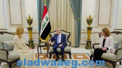 صورة الرئيس العراقي يستلم رسالة نصية من الملك تشارلز الثالث