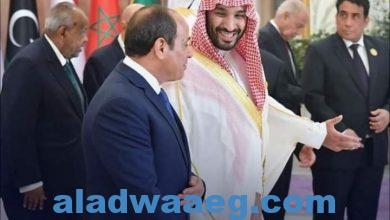 صورة الرئيس السيسى يلتقى ولى العهد السعودي على هامش مشاركته في قمة جدة