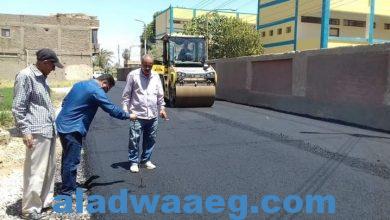 صورة إعادة رصف شارع “هندسة الري” بمدينة جهينة بسوهاج