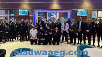 صورة وزير الشباب والرياضة يستقبل بعثة منتخب مصر للتايكوندو بعد إنجاز بطولة العالم في أذربيجان