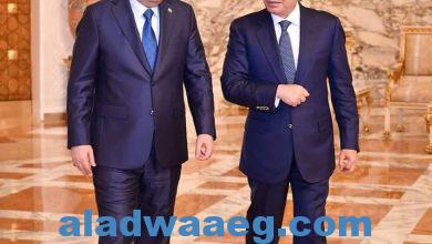 صورة السيد الرئيس يستقبل رئيس الوزراء العراقي