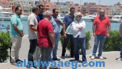 صورة فؤاد مع فريق محميات البحر الأحمر للوقوف على توافر كافة الاشتراطات البيئية
