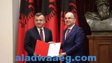 صورة ” وزير داخلية األبانيا ” يؤكد علي محاربة الفساد ومحاربة الجريمة والمخدرات