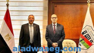 صورة المستشار حافظ عباس رئيس النيابة الادارية يلتقي رئيس المحكمة الدستورية العليا