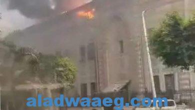صورة نشوب حريق مروع بمبنى وزارة الأوقاف بالقاهرة وإصابة 5 بالاختناق