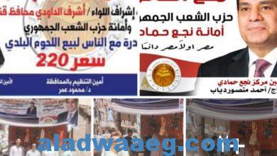 صورة “الشعب الجمهورى” يقيم شادرًا لبيع اللحوم بأسعار مخفضة بنجع حمادى