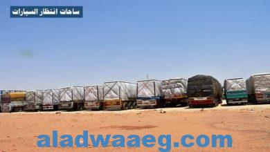 صورة تقديم الدعم اللوجيستي لسائقي الشاحنات علي الحدود المصرية السودانية