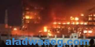 صورة حريق كبير يلتهم مديرية أمن الإسماعيلية وجهود كبيره للحماية المدنية للسيطره على الحريق