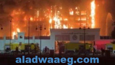 صورة أمن الاسماعيلية : السيطرة على الحريق واخماد النيران ومنع امتدادها