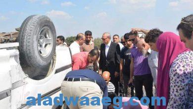 صورة محافظ القليوبية يتابع بنفسه من مكان حادث طريق شبرا الحر المروري