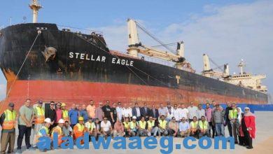 صورة اليوم ميناء العريش يستقبل السفينة STELLAR EAGLE لتصدير 40 ألف طن ملح لكينيا