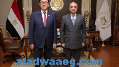 صورة وزير العدل يستقبل سفير جمهورية كازاخستان بالقاهرة