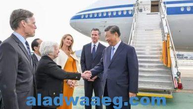 صورة وصول الرئيس الصيني لسان فرانسيسكو بكاليفورنيا الأمريكية