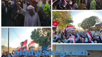 صورة بالأعلام المصرية..مشاهد رائع من أكبر مسيرة بقرية الزناقطة أثناء الانتخابات الرئاسية..بالصور