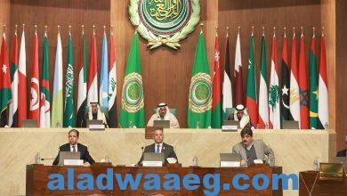 صورة ” العسومي ” يلقي كلمته خلال الجلسة العامة للبرلمان العربي